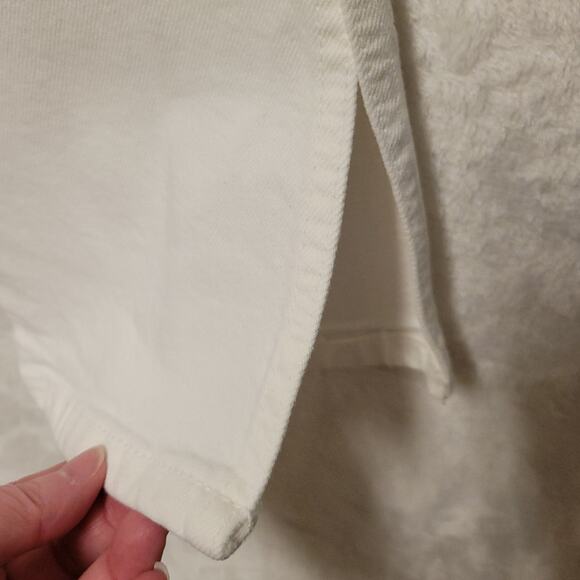 Zara White High Rise Jeans Split Hem Euro Summer Minimalist Closet Staple Size 2 - Picture 5 of 5